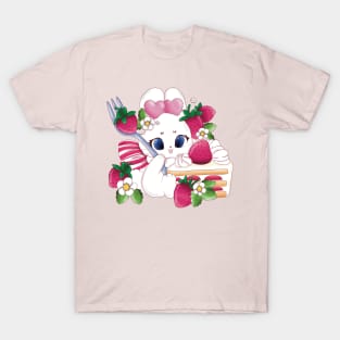 Strawberries addicted bunny T-Shirt